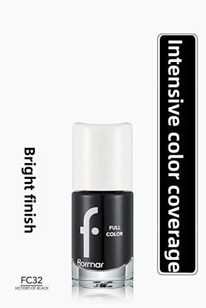 Flormar Full Color Nail Enamel, FC32 Victory of Black
