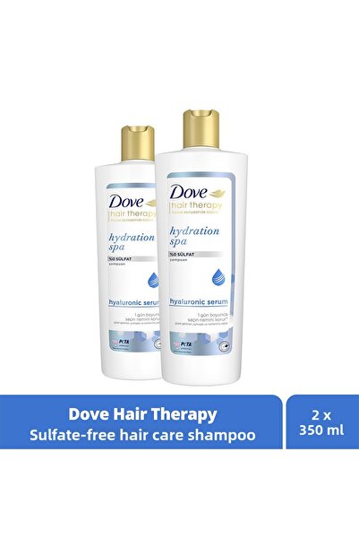 Dove شامبو علاجي للشعر للعناية بالشعر وترطيبه وسبا 0% كبريتات 350 مل ×2