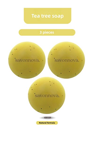 Kozmetigo صابون شجرة الشاي الطبيعي للبشرة النشطة والبثور بدون إضافات 3x100GR