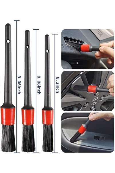 CarAda مجموعة فرش التفاصيل التلقائية 3 قطع، الجودة، الناعمة، التفصيلية، مقاسا...