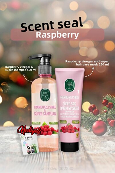 Eyüp Sabri Tuncer قناع للشعر 250 مل، خل التوت والشامبو 500 مل وهدية روزي