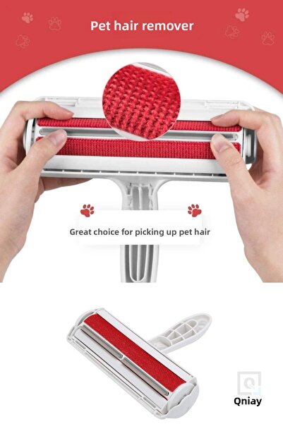 QNİAY pisică Colector de păr de câine cu cameră, cu 2 căi, pentru pulover, ha...