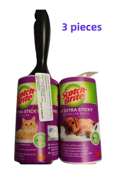 Scotch Brite Lint Collector 48 + 48 Refills 3 Pieces