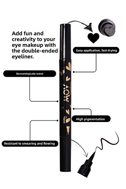 MOV Black Heart Patterned Eyeliner