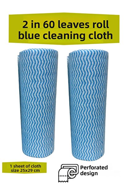 MEDUSHOP 60 Φύλλα Ρολό Πανί Καθαρισμού Μπλε Χρώμα