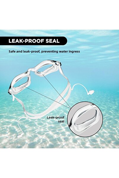 Endless Stylish Swimming Goggle | Anti-fog & Uv Protection | White | Adjustable Strap