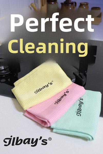 İLBAY'S Cleaning Cloth-100% 3 Pieces 40x60cm Dimensions