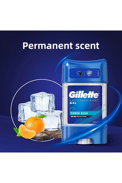 Gillette Clear Gel Power Rush Antiperspirant Deodorant 70ml X3 Pieces