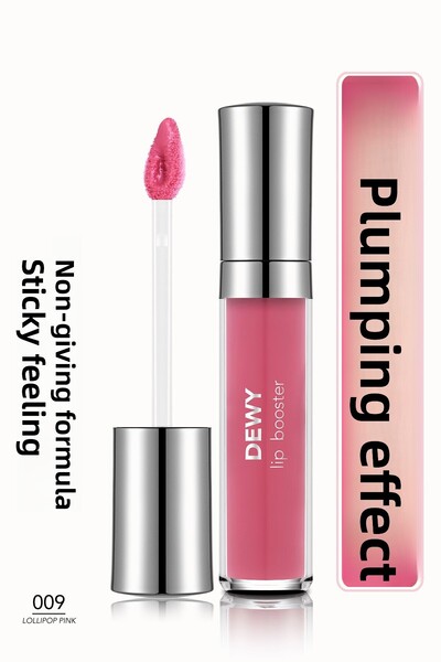 Flormar Plumping Lip Gloss - Dewy Lip Booster - 009 Lollipop Pink - 868253609...