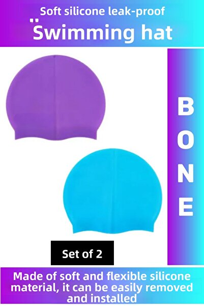 Wintoup Special Production Waterproof Elastic Soft Swimming Pool Sea Swimming Cap Silicone Cap Set of 2