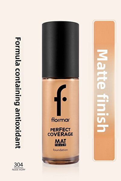 Flormar Matte Liner Vitamin E Foundation - Matte Touch Foundation - 304 Nude Ivory -8682536057622
