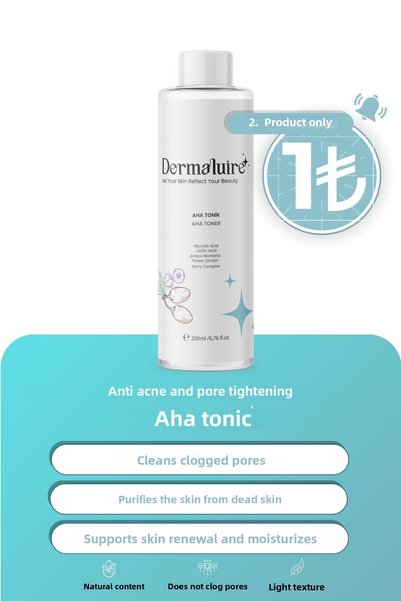 Dermaluire مضاد لحب الشباب والبثور، منشط Aha لشد المسام 200 مل (حمض الجليكولي...