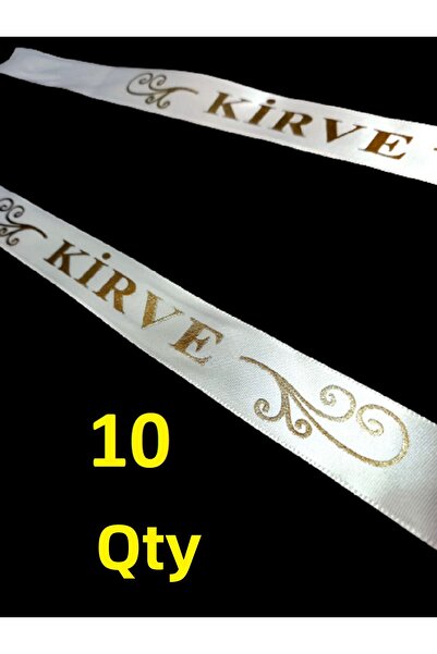 yörük tuhafiye Circumcision Kirve White Sleeve Ribbon, 10 Pieces, Circumcision Kirve Sleeve Ribbon Ribbon