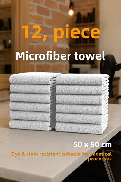 Karase |   12 Τεμάχια |   Πετσέτα κομμωτηρίου, αθλητικής και γυμναστικής από μικροΐνες 50x90 εκ. |   Πολλαπλών χρήσεων & Ανθεκτικό στους λεκέδες