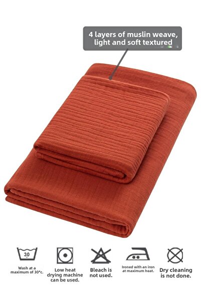 Denizli Concept Cream Muslin Bath Towel Set