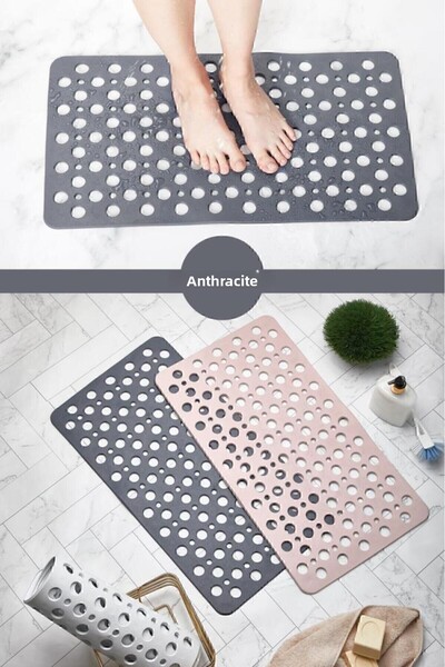 MAİN SHOP كابينة استحمام مضادة للانزلاق للحمام وسجادة الدش 66 قطعة تلتصق مع أكواب شفط 33 × 66 سم M-141