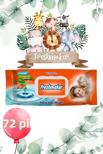 Freshmaker 72 عبوة مناديل مبللة مناديل بيبي ويست