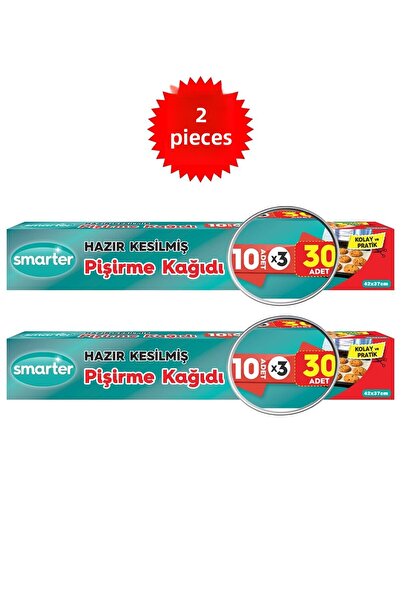 SMARTER 60 قطعة من ورق الخبز المقاوم للدهون، قطع جاهزة، عبوتين (30 قطعة × 2)