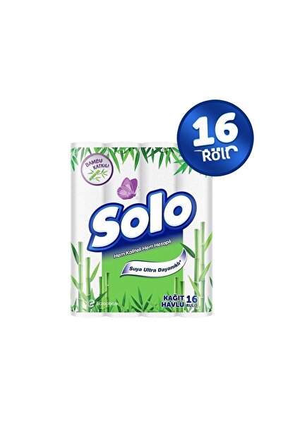 Solo مجموعة من 16 منشفة ورقية مضافة من الخيزران