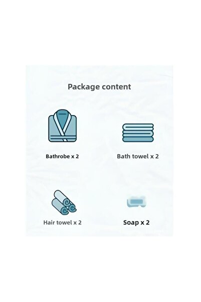 kubbe Σετ οικογενειακών μπουρνούζιων γάμου 6 τεμαχίων- Σαπούνι