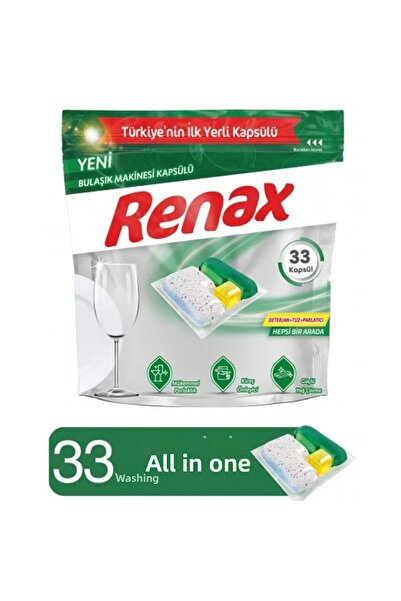 Renax Set of 33 Dishwasher Capsules - All in One