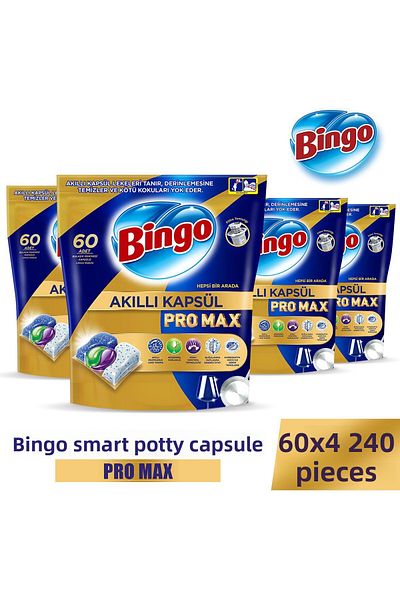 Bingo Smart Capsule Pro Max Dishwasher Detergent Tablets 240 Pieces