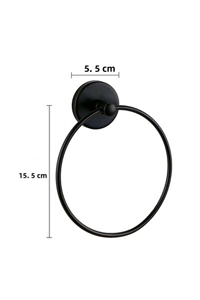 Sas Haus مجموعة إكسسوارات الحمام، حامل مناشف دائري مع غطاء، مجموعة من 2 حامل مناديل تواليت، أسود