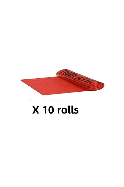 Florex 810 جرام مخلفات طبية مطبوعة مقاس جامبو (80×110 سم) كيس قمامة 10 رول 10*10=100 قطعة