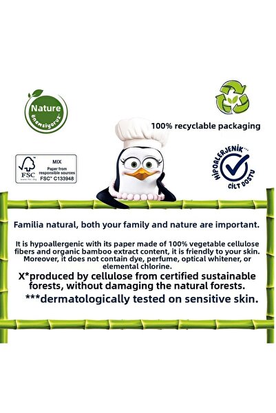Familia Hârtie igienică Plus Natural 32 bucăți 3 pachete (96 RULURI)