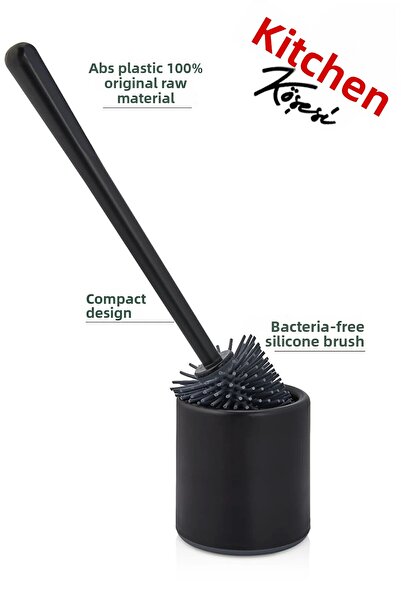 Mutfak Köşesi Set de perii de toaletă cu vârf din silicon antibacterian - perie de curățare a vasului de toaletă și toaletă