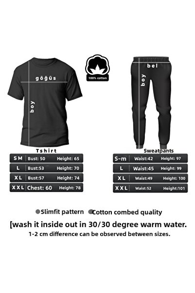 uyguntarz Σετ αθλητικής φόρμας Unisex Happy Cherry με εμπριμέ μπλουζάκι