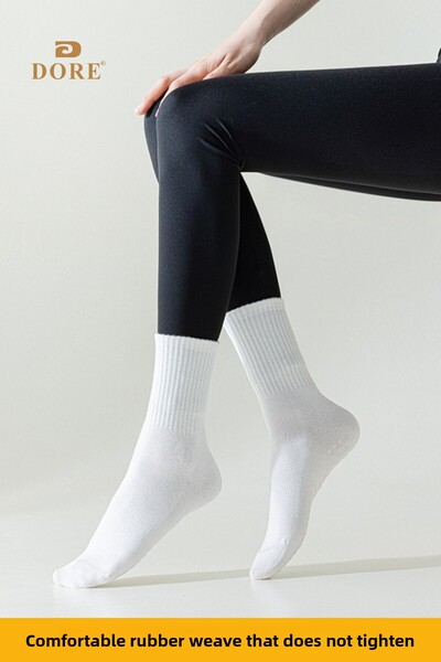 Dore Original Premium Model 3 Pairs of Extra Strengthened Anti-Slip Pilates Yoga Socks with Sweat-Absorbent Towel Sole