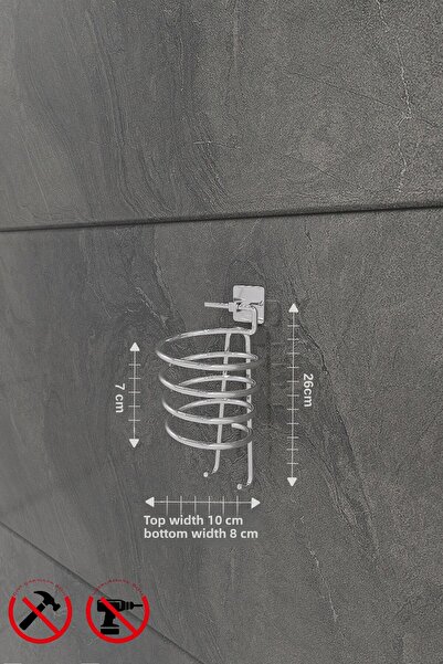 BellaBagno Suport pentru uscător de păr pătrat cromat Suport pentru uscător de păr cu adeziv