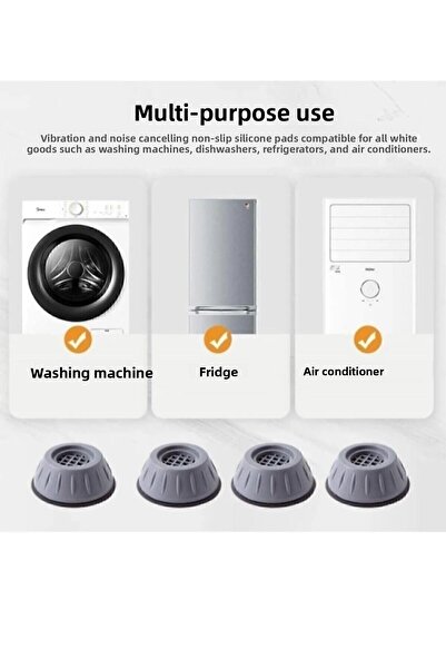 seahome 4 قطع من سدادات الغسالة المانعة للضوضاء والاهتزازات ومضادة للانزلاق M...