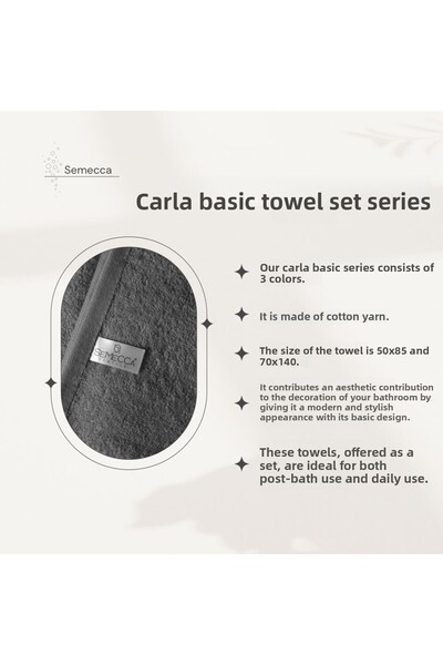 Semecca Carla Basic Cotton Towel Set 50X85 70X140