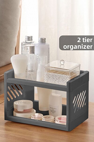 Meleni Home Organizator baie cu 2 niveluri Raft pentru depozitare baie - Supo...
