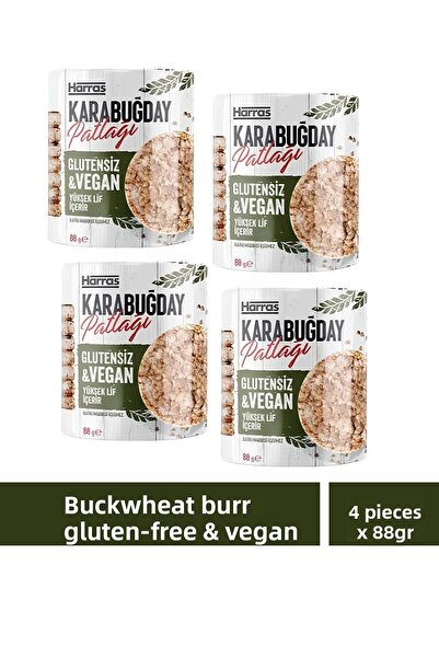 Harras Buckwheat Burst Gluten Free and Vegan 4 Pieces X 88 Gr