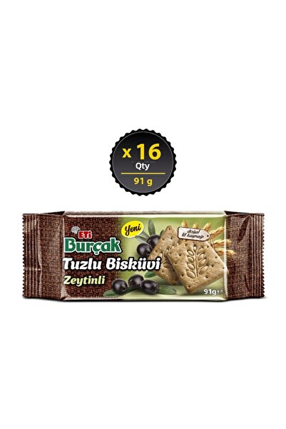 Eti 91 g X 16 Pieces of Burçak Olive Salted Biscuits