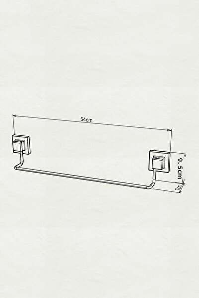 Teknotel ADHESIVE LONG TOWEL RACK CHROME EF260