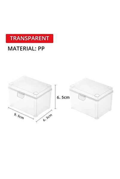 Choice 2pcs transparent 2PCS Small Semi-Transparent Plastic Cards Cases Folder Matte Flip-Top Jewelry Box A