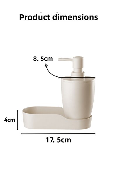 Nandy Home Δοχείο υγρού σαπουνιού κουζίνας και θήκη απορρυπαντικού με δοχείο σφουγγαριού