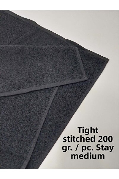 Mef Collection 12 Pack Black Hairdresser Barber Towels 50X90 |   Professional Hair Towel Economical Set