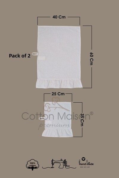 cotton maison Retro Set of 2 Ruffled Drying Cloths