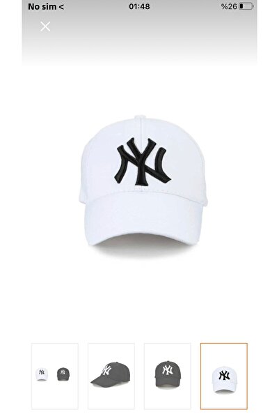 BTL STORE Şapcă de baseball unisex, neagră, din bumbac, cu sigla Ny New York