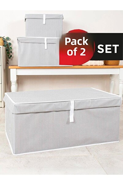 Smyak Gri 70x40x30 2 BUC - Cutie multifunctionala cu capac