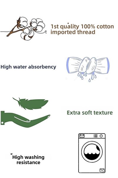 Kardelen Bath Towel Set of 2 Bath Towels| 100% Cotton