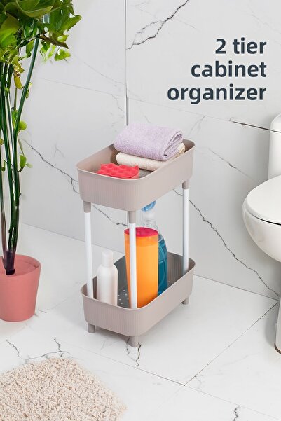 Porsima 1130 Ράφια δύο επιπέδων - Εσωτερικό κάτω από τον πάγκο οργάνωσης ντουλαπιών, οργάνωση πολλαπλών χρήσεων κάτω από τον νεροχύτη 2 επιπέδων