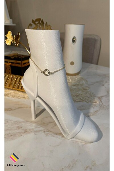 a life in games حامل عرض خلخال - سلسلة نسائية أنيقة وحامل سوار ذهبي فضي