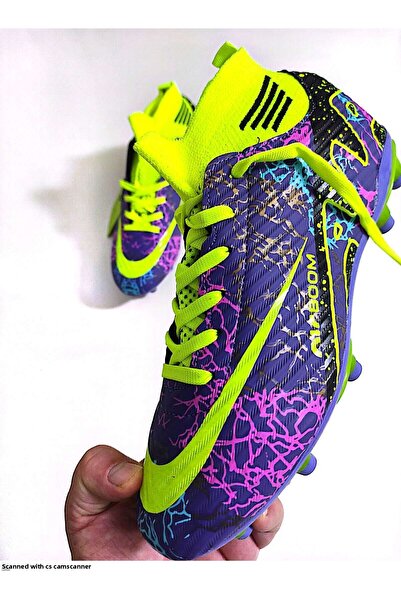 LALİGA حذاء Air Laliga منقوش باللون الأرجواني مع جوارب