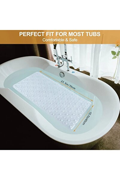 Blue Home Classigue Baht Soft αντιολισθητικό χαλάκι μασάζ ποδιών ντους - Αντιολισθητικό μαξιλαράκι μπανιέρας Μέγεθος: 77 cm X 38 cm Οβάλ